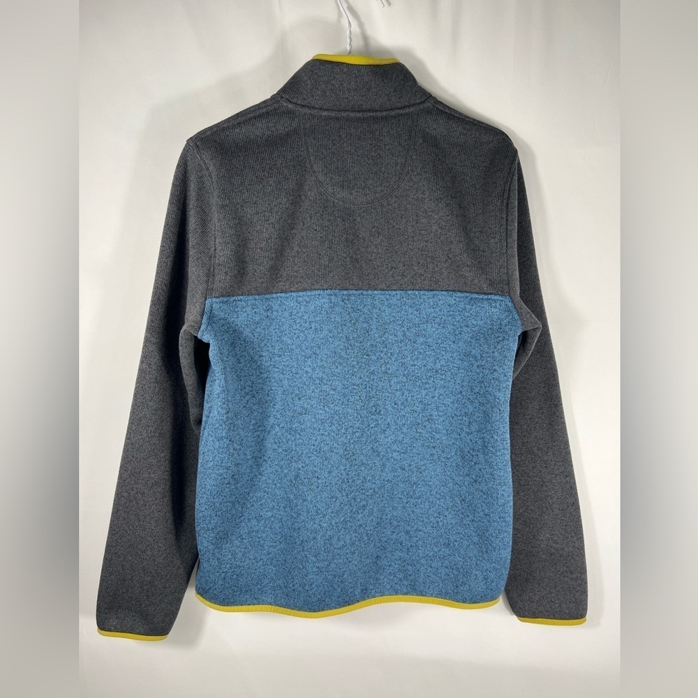 LL Bean Sweater Fleece Pullover Color Block YMCA Cherokee Logo Small S1 NEW - Picture 2 of 11